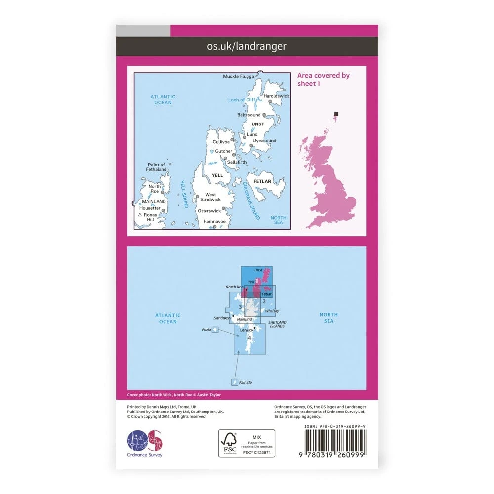 OS Landranger / Shetland Yell & Unst 2 OS Landranger / Shetland Yell & Unst - Image 2