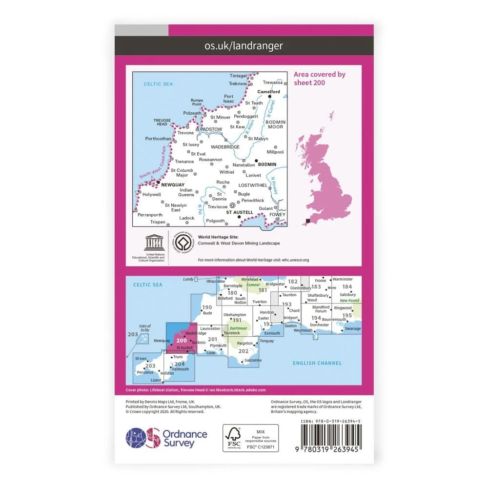 OS Landranger / Newquay, Bodmin, Camelford 2 OS Landranger / Newquay, Bodmin, Camelford - Image 2