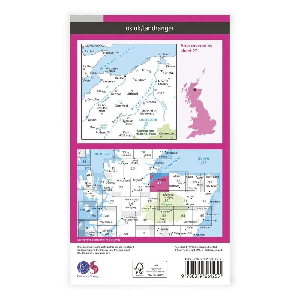 OS Landranger / Nairn & Forres, River Findhorn 2 OS Landranger / Nairn & Forres, River Findhorn - Image 2