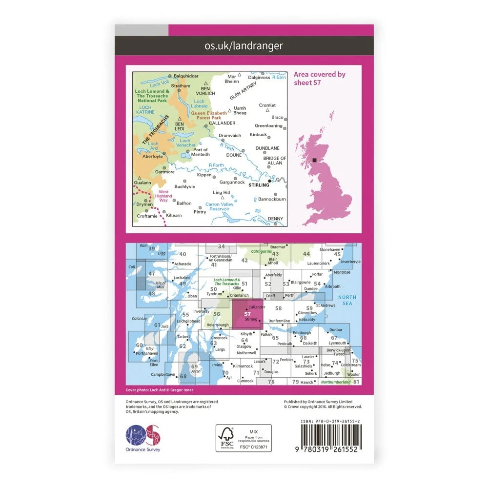 OS Landranger / Stirling & TheTrossachs 2 OS Landranger / Stirling & TheTrossachs - Image 2